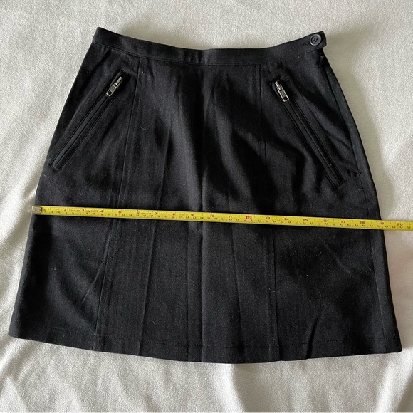 Anne Klein Y2K Vintage Women's 2 A-Line BLACK Wool Blend Mini Skirt EUC - Picture 13 of 13